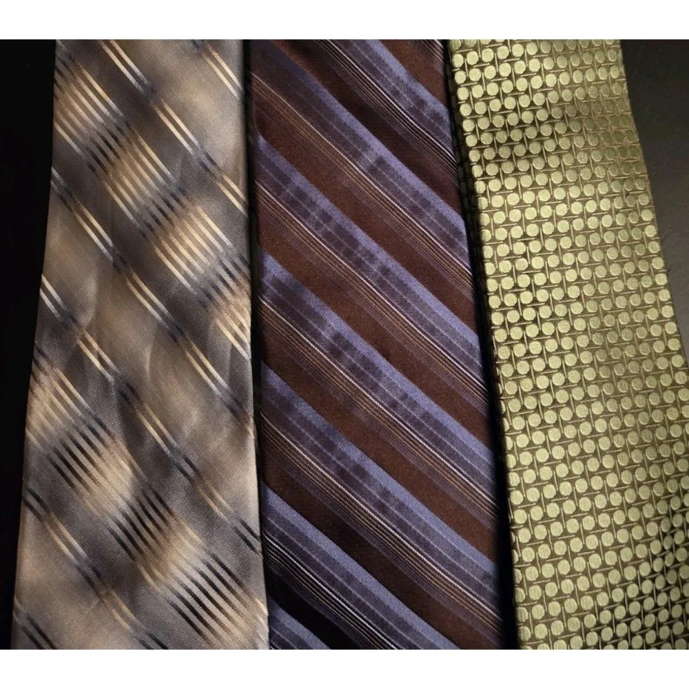 Mixed Lot Mens Neck Ties -  Mikael York Van Heusen J Ferrar More Silk  Excellent